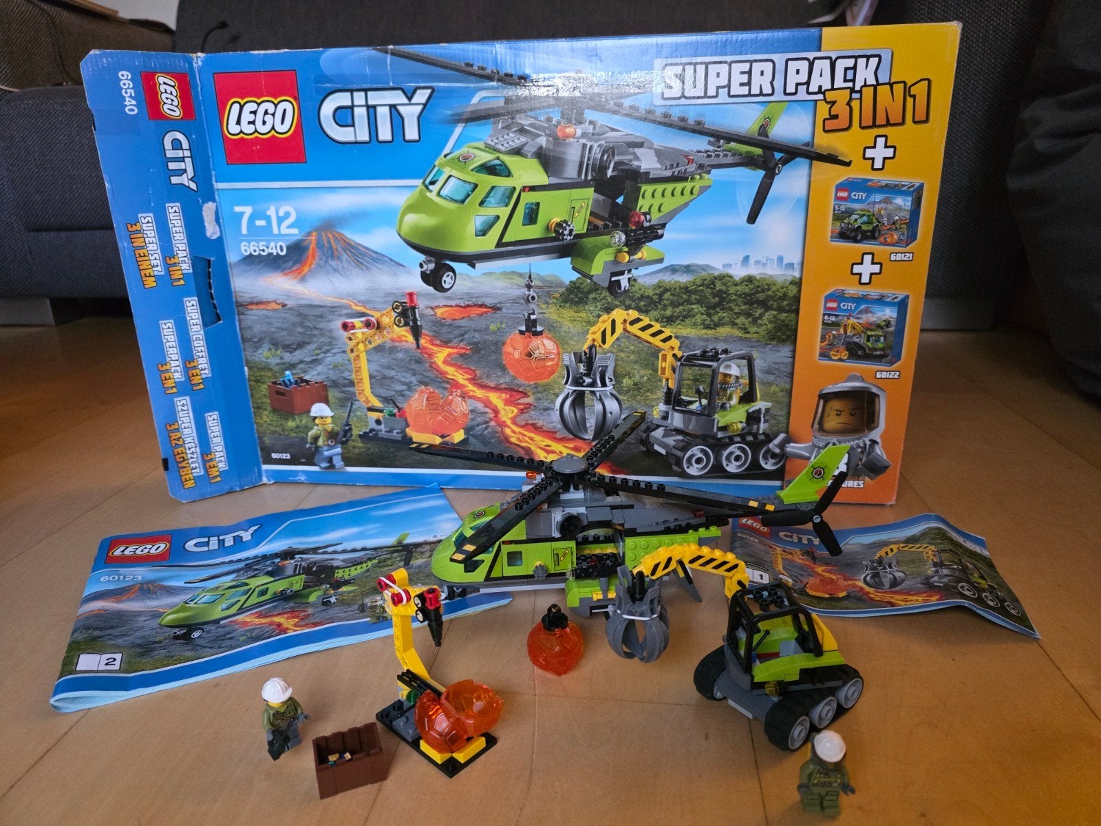 LEGO City Super Pack 3in1 Vulkaan Onderzoek 66540, Ophalen of Verzenden, Zo goed als nieuw, Overige merken