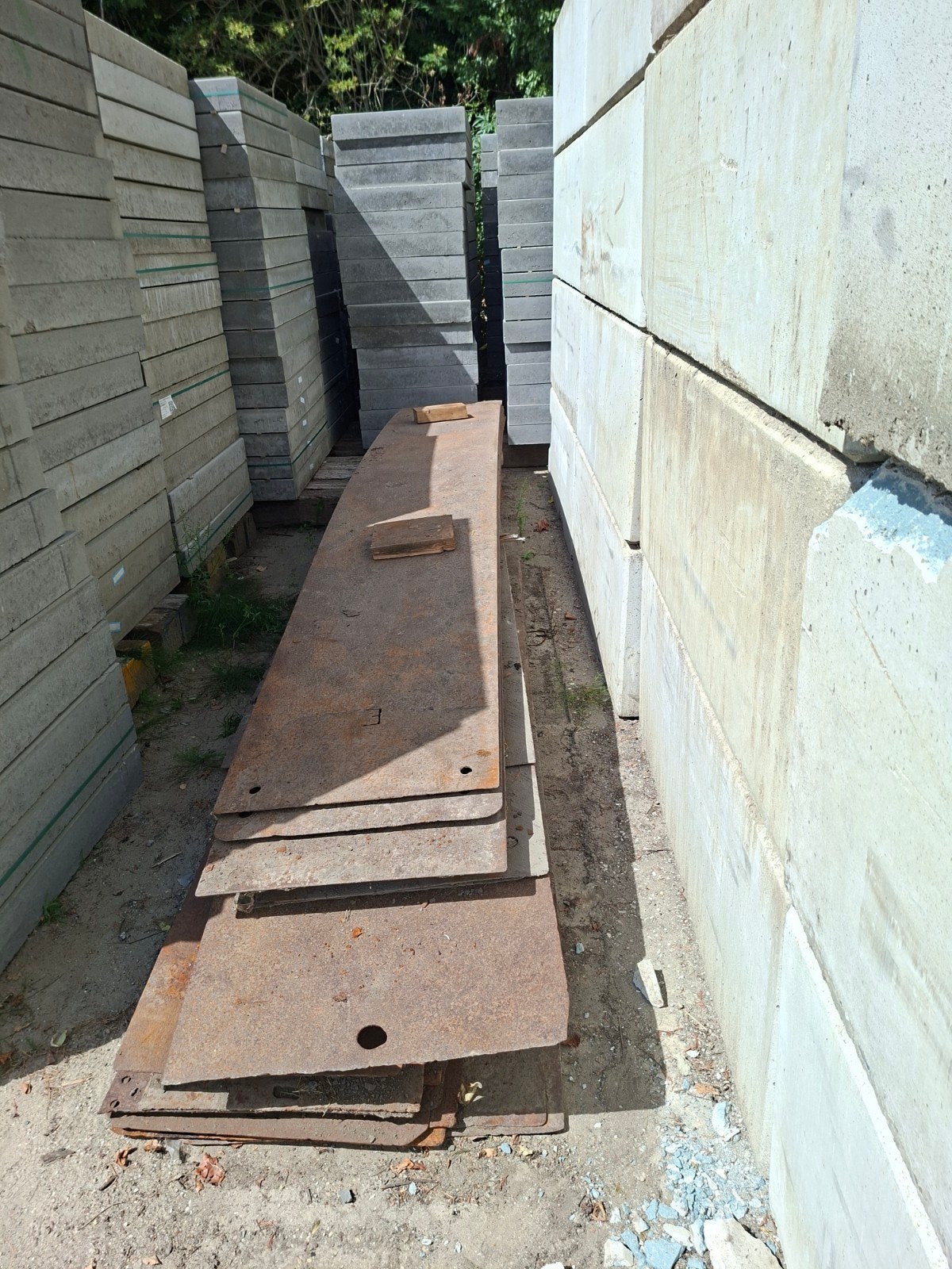 stalen rijplaten.  28 stuks., Ophalen, Gebruikt, IJzer