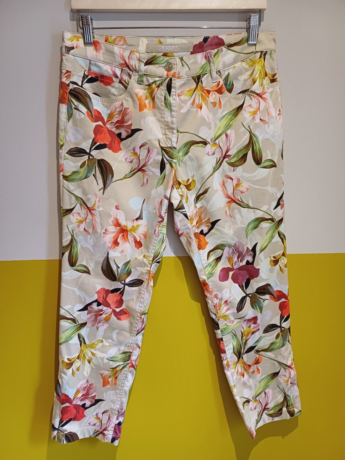 Zerres bloemenprint kuitbroek, chino maat 38/40, Maat 38/40 (M), Meerkleurig, Ophalen of Verzenden, Zo goed als nieuw
