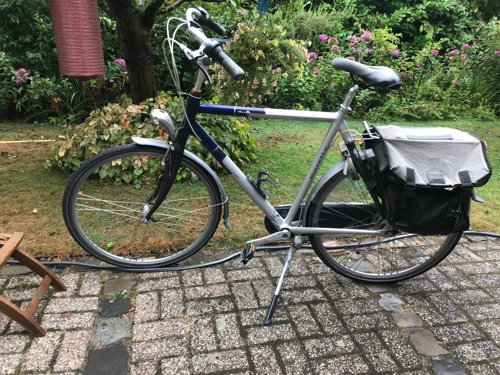 Gazelle LiteLine herenfiets met Fietstassen, Ophalen, Velgrem, Versnellingen, Gazelle
