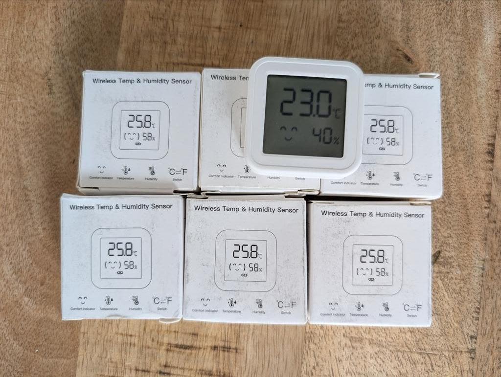 4xTuya Zigbee Temperatuur en Vochtigheidssensor zigbee nieuw, Ophalen of Verzenden, Nieuw, Weerstation