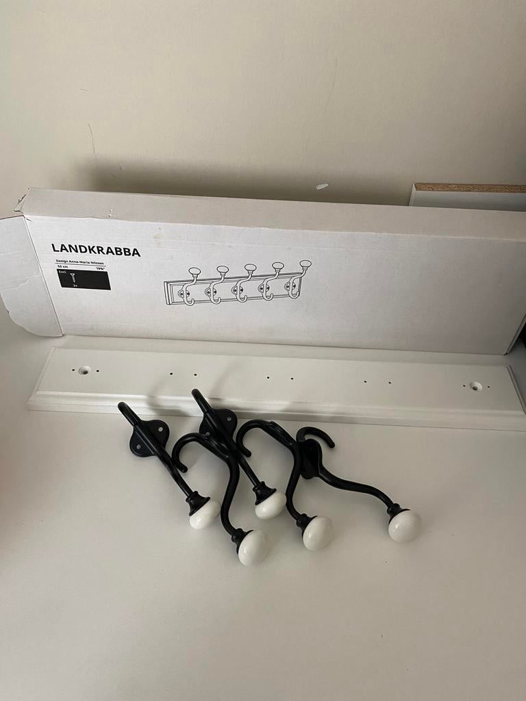 IKEA LANDKRABBA kapstok met 5 haken, Wandkapstok, Ophalen of Verzenden, Zo goed als nieuw, Minder dan 100 cm