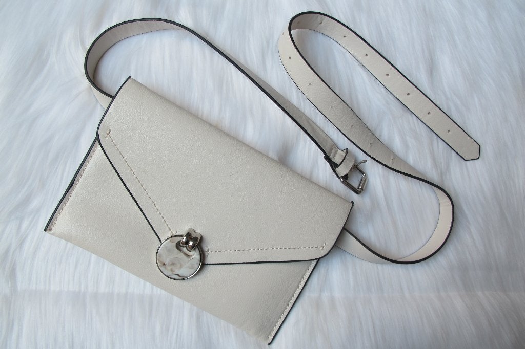 Envelope shaped belt bag (ZARA), Ophalen of Verzenden, Zo goed als nieuw, Wit, Overige typen