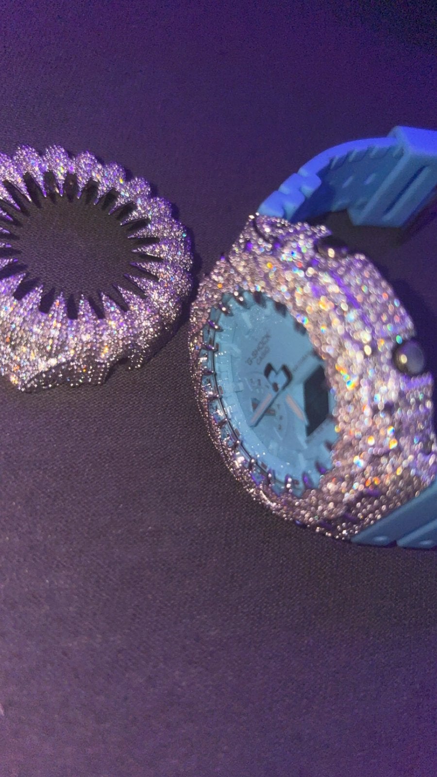 G-Shock GA-2100 Lichtblauw Moissanite,JesusThorn/VenomThorn, Ophalen, Zo goed als nieuw