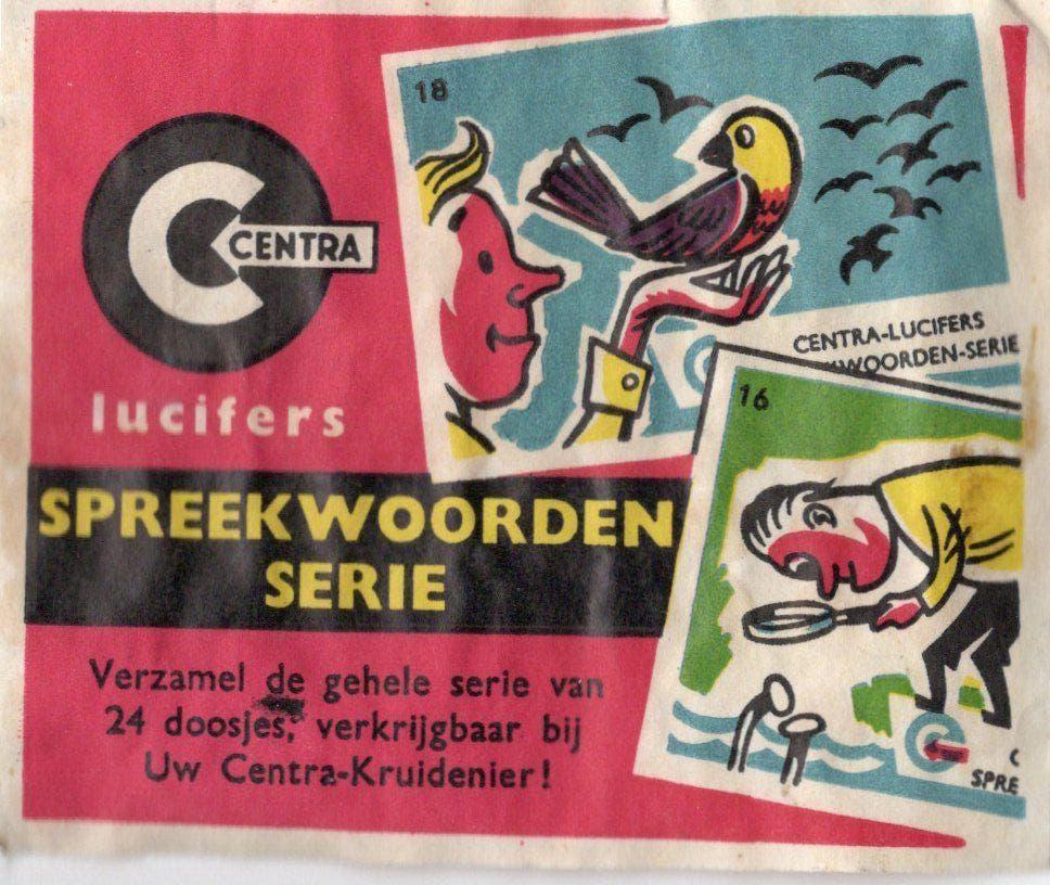 Lucifers merken van Centra Spreekwoorden Serie 1 tot 24, Verzamelen, Rookartikelen, Aanstekers en Luciferdoosjes, Verzenden, Zo goed als nieuw