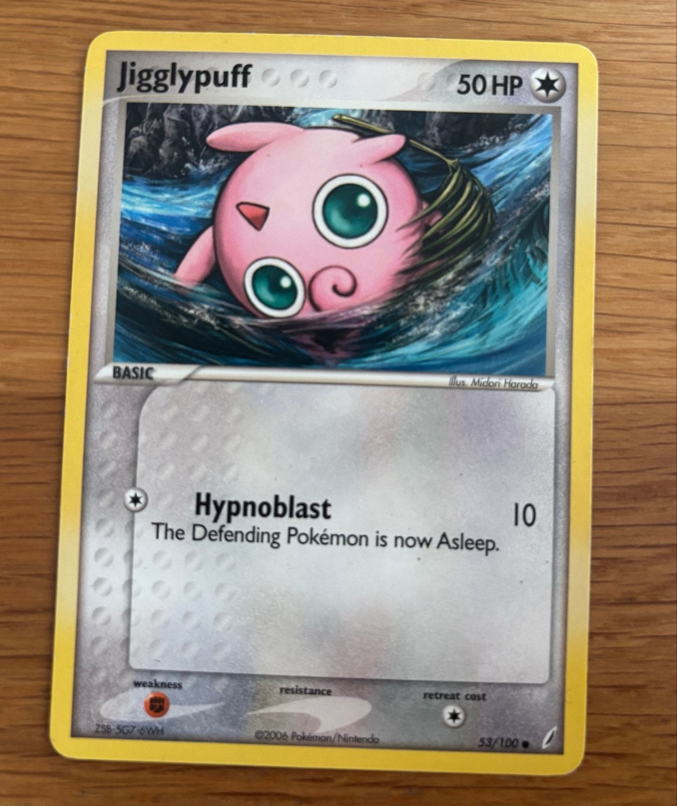 Jigglypuff Pokémon Kaart 53/100 EX Crystal Guardians, Ophalen of Verzenden, Gebruikt, Losse kaart