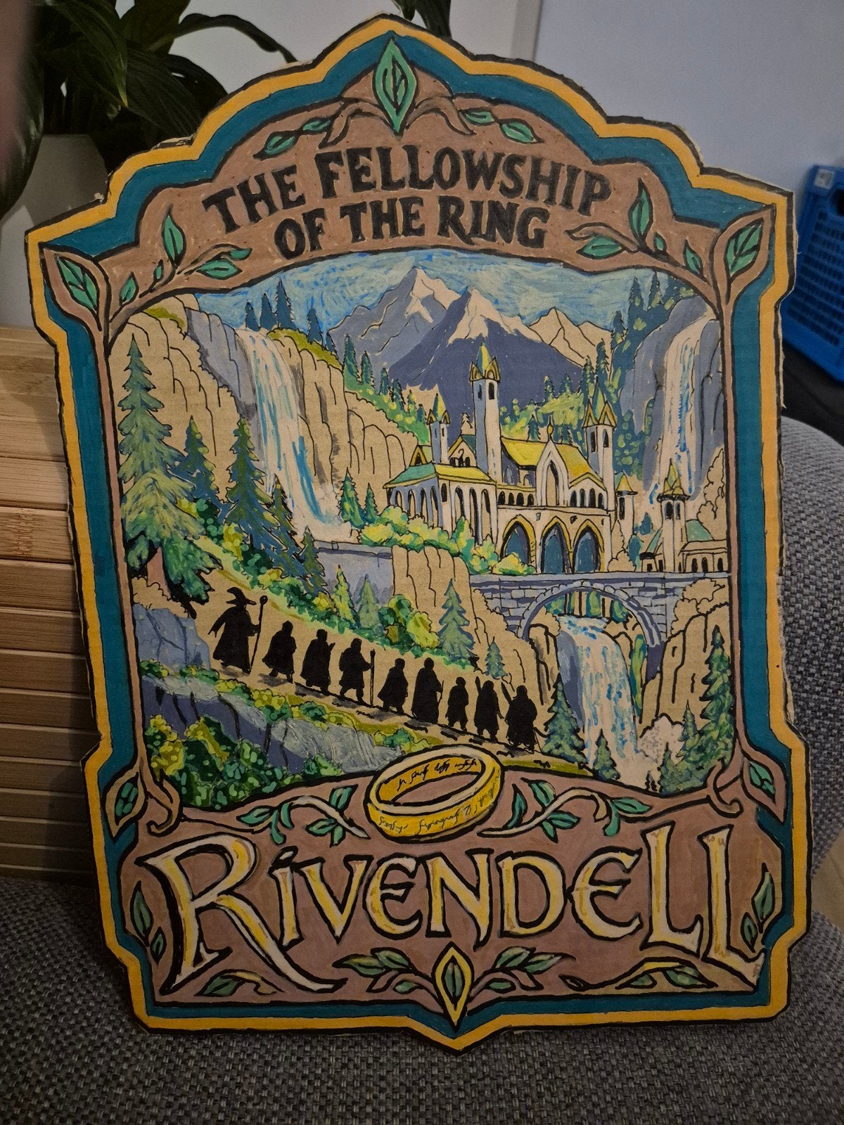 Lord of the rings Rivendell-kunstwerk – Fellowship, Ophalen, Nieuw, Potlood of Stift