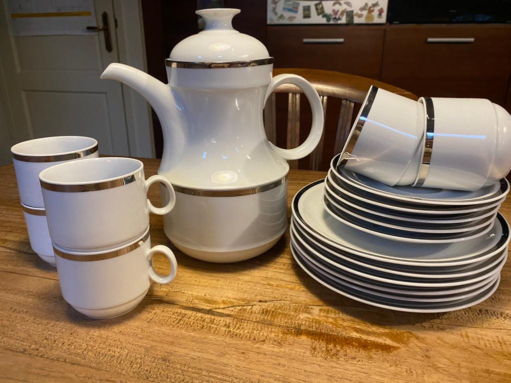 Servies zilver wit Arzberg, Antiek en Kunst, Ophalen of Verzenden