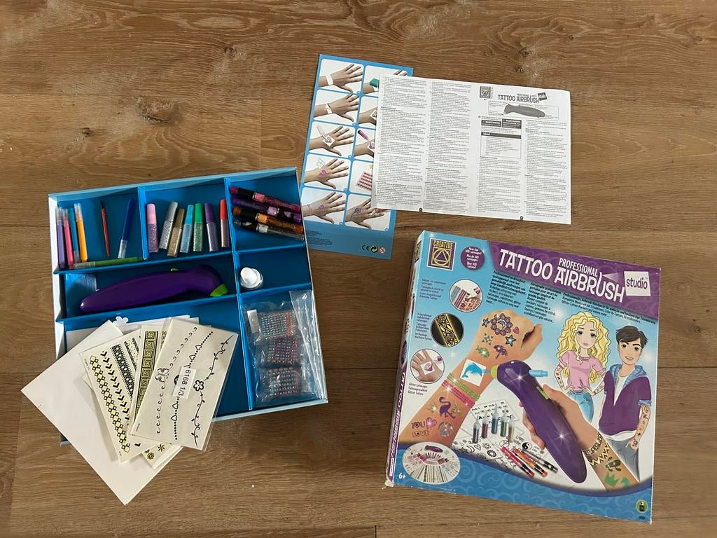 Tattoo airbrush set / studio, Ophalen, Zo goed als nieuw, Knutselen