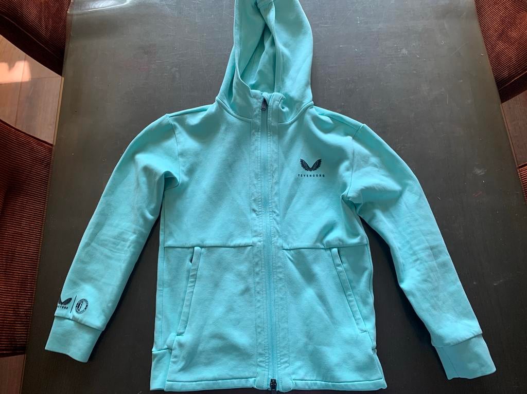 Feyenoord hoodie (vest) kind  maat 146, Ophalen, Gebruikt, Meisje, Trui of Vest
