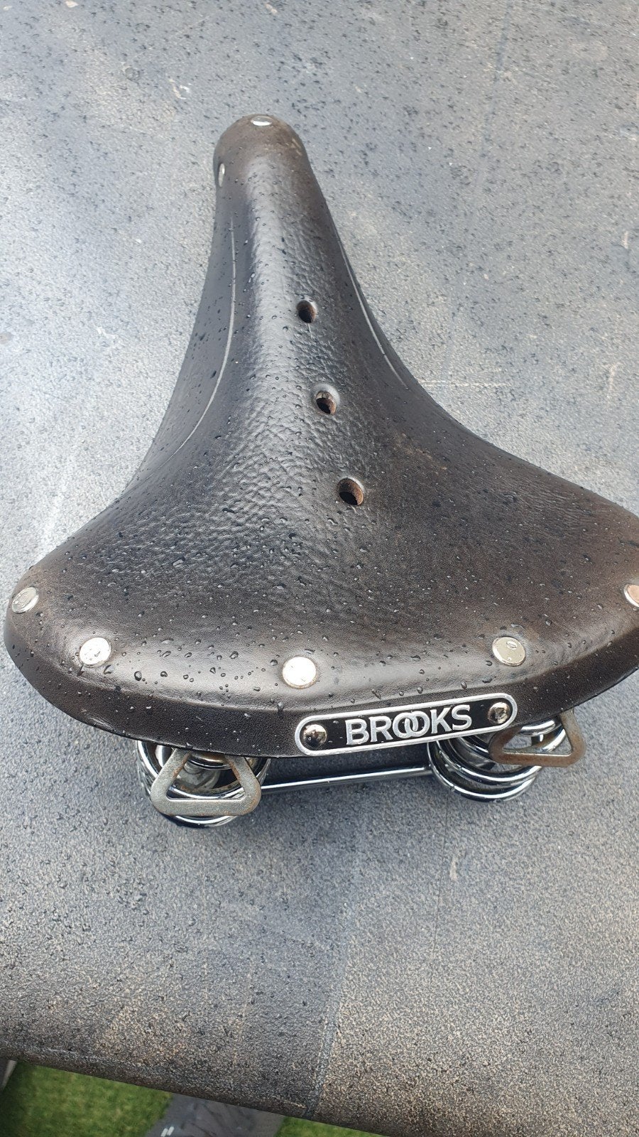 Brooks B67 Zadel met Cane Creek Thudbuster Zadelpen, Elektrische fiets, Gebruikt, Leer, Brooks, Cane Creek