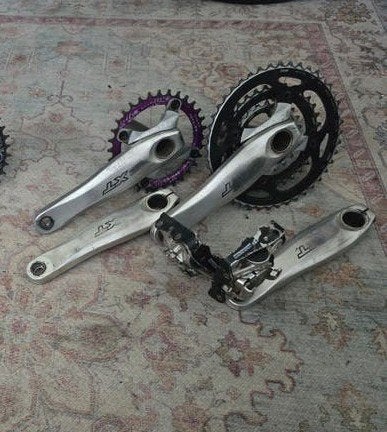 Shimano XT Crankstel, Fietsen en Brommers, Crankstel of Pedalen, Gebruikt, Ophalen of Verzenden, Shimano XT