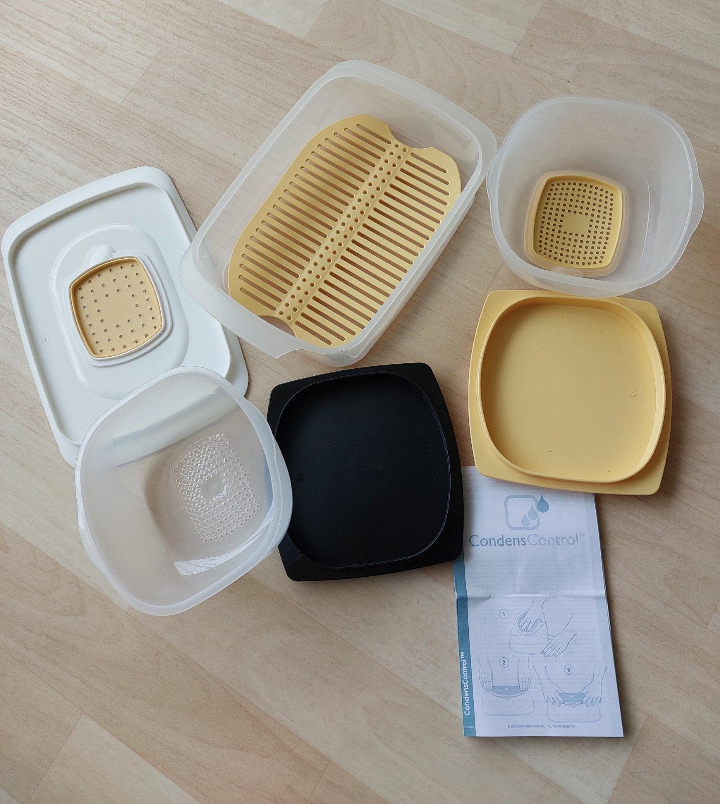 3x Tupperware kaasdoos/-stolp met Condens controle systeem ., Ophalen of Verzenden, Zo goed als nieuw, Overige kleuren, Bewaardoos