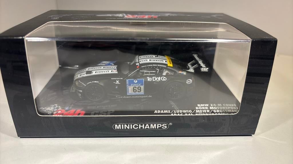 Bmw z4-m coupe #69 24h Nurburgring minichamps 1.43, Auto, Ophalen of Verzenden, MiniChamps, A