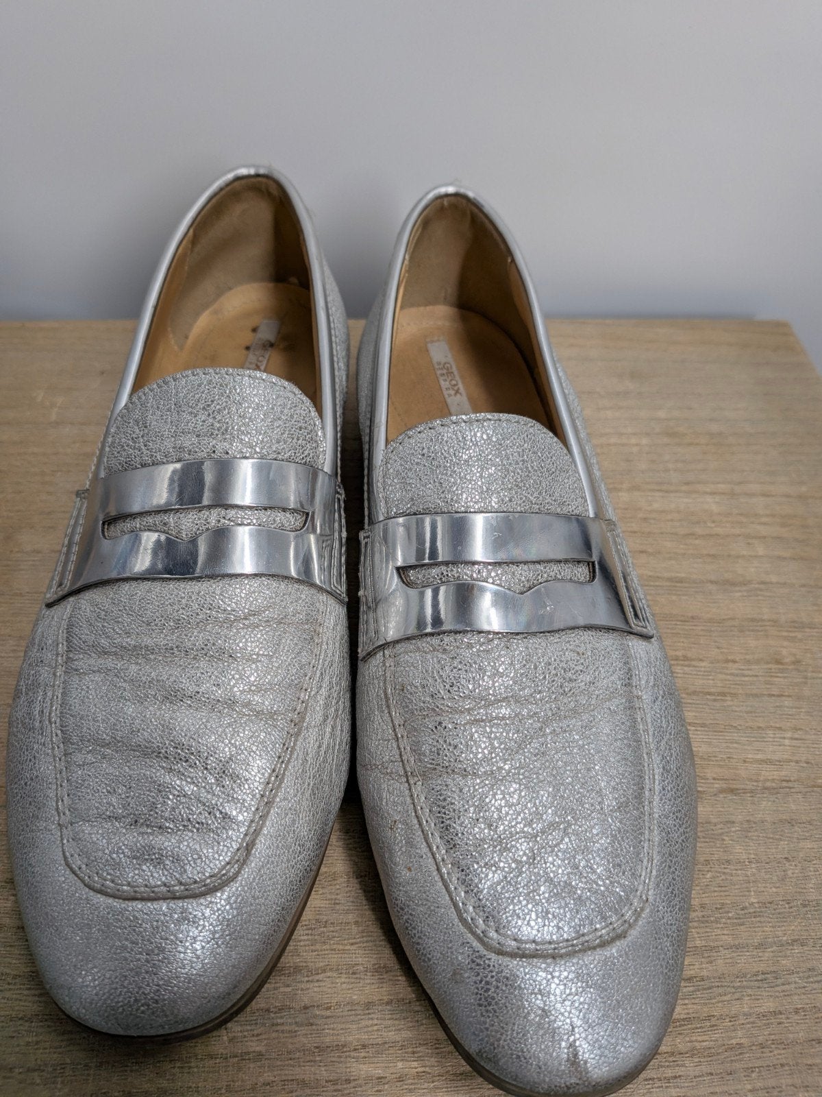 Geox loafers zilverkleurig maat 39, Geox, Overige kleuren, Instappers, Geox
