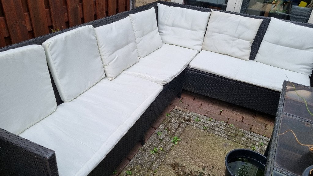 Loungebank, Tuin en Terras, Tuinsets en Loungesets, Ophalen, 5 zitplaatsen, Gebruikt, Loungeset