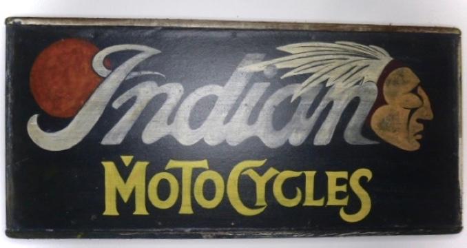 Indian Motorcycle Oil bord / mancave / vintage / industrieel, Ophalen of Verzenden, Zo goed als nieuw, Motoren
