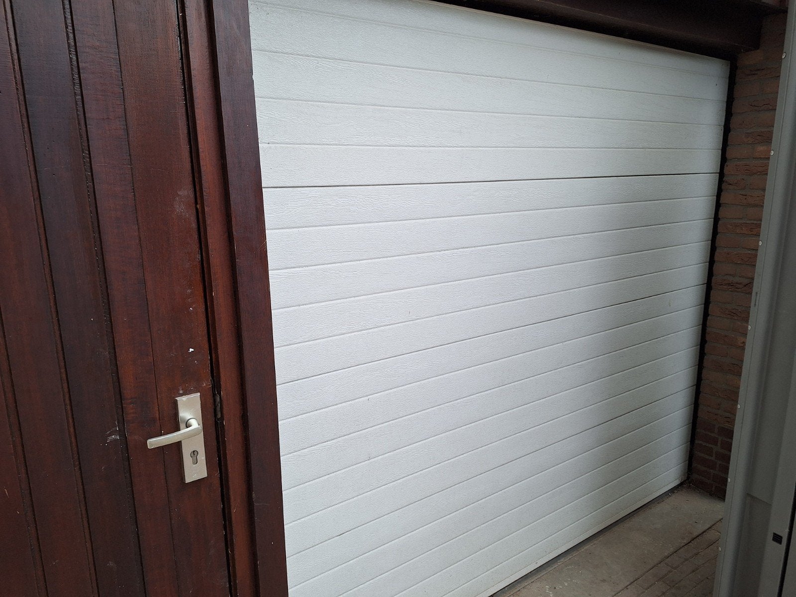 roldeur, elektrisch met afstandsbediening, Gebruikt, Garagedeur, Ophalen of Verzenden, Metaal