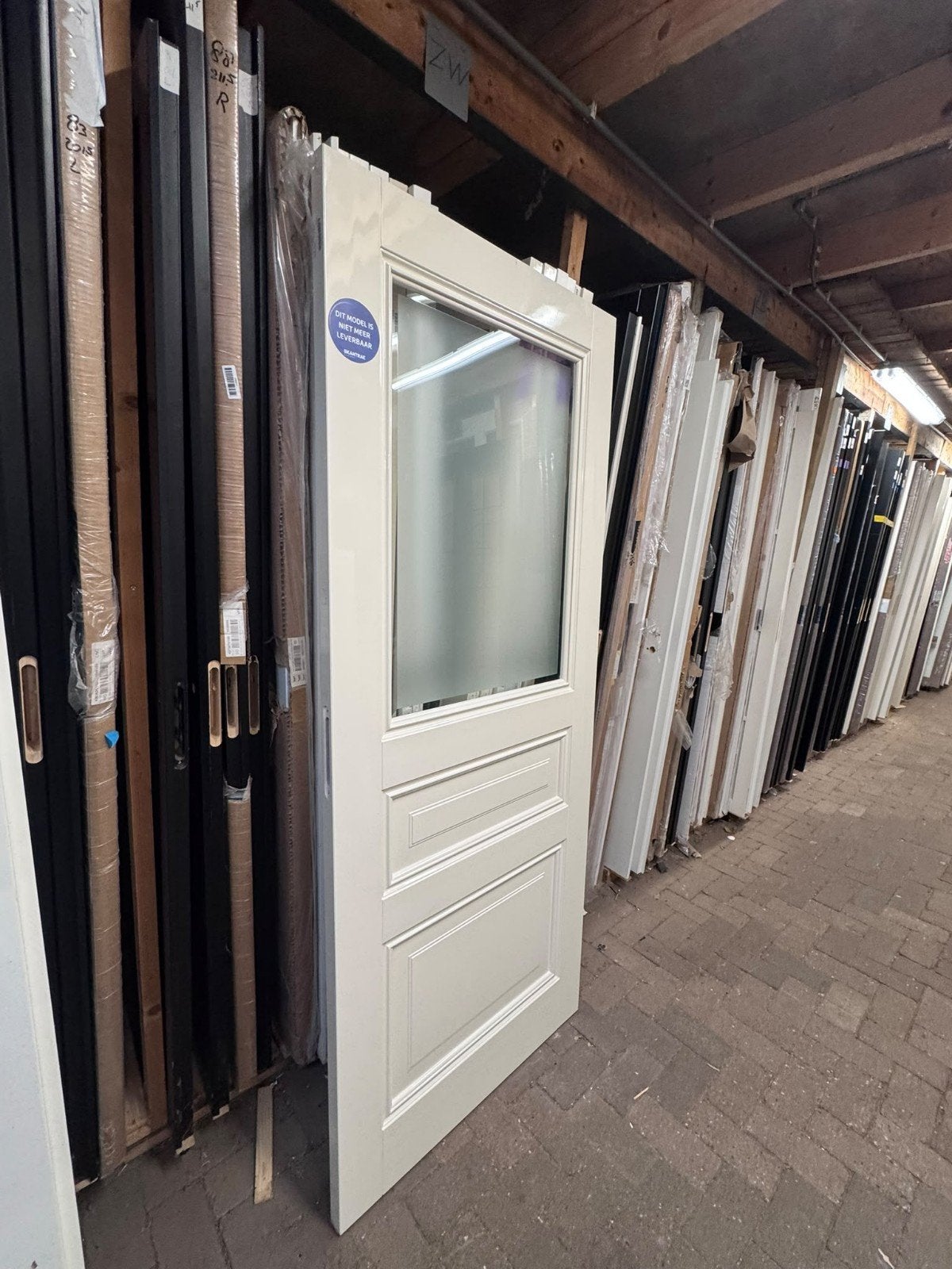 83x201,5cm binnendeur stomp paneel incl mat glas ZW7, Doe-het-zelf en Verbouw, Ophalen, ., Nieuw, .