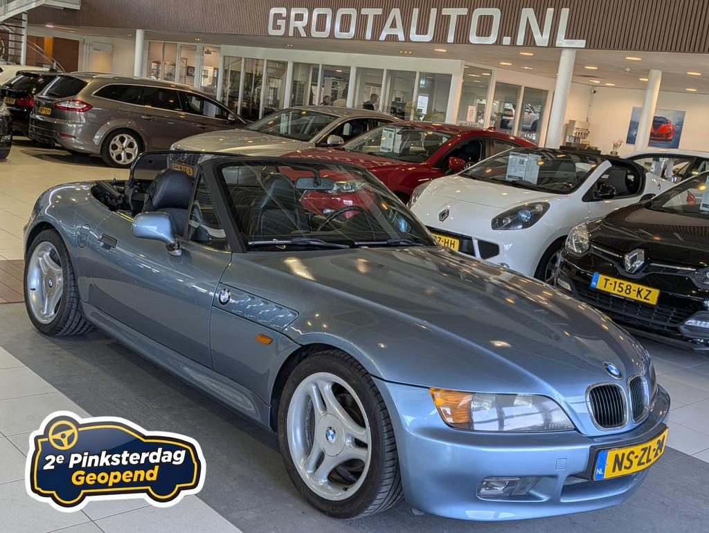 BMW Z3 Roadster 1.9 NAP, Stuurbekrachtiging (bj 1996), Auto's, Achterwielaandrijving, Zwart, Cabriolet, Blauw