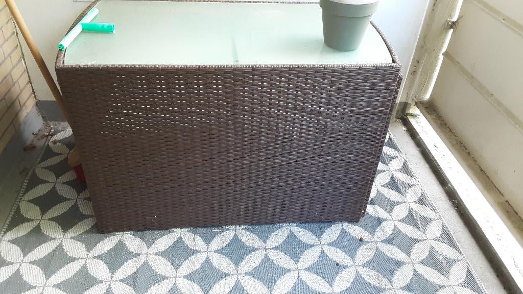 Balkonset, Tuin en Terras, Tuinsets en Loungesets, Rotan, Zo goed als nieuw, Tuinset, Eettafel