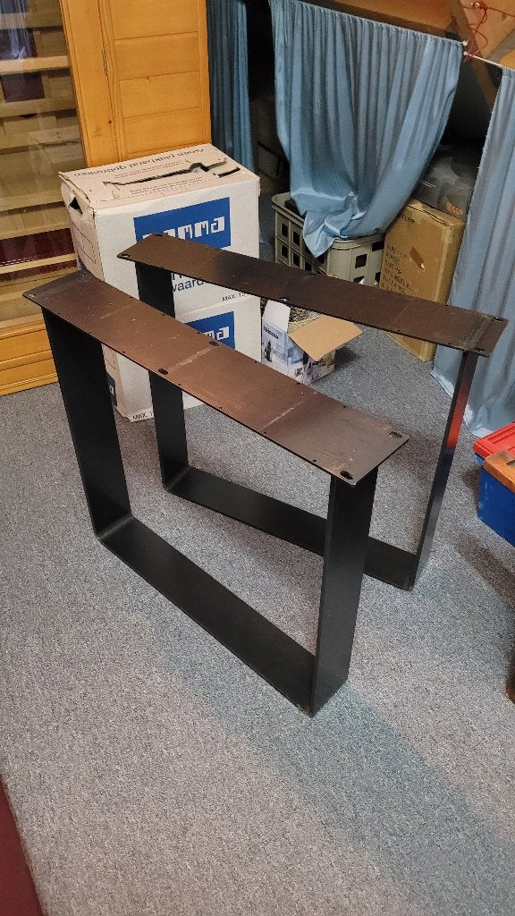 Stalen tafelpoten, Huis en Inrichting, Tafelonderdelen, Ophalen, Tafelpoot, Minder dan 50 cm, 50 tot 100 cm