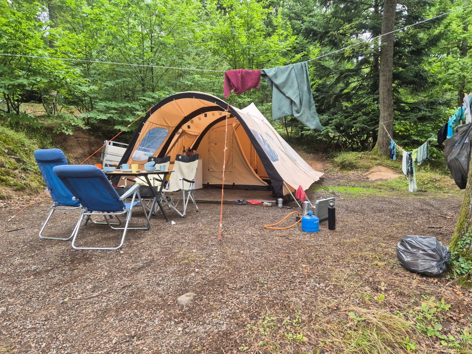 Redwood Maclura Storm 4-persoons tent - Super degelijk, Caravans en Kamperen, Tenten, Ophalen, Gebruikt, Tot en met 4