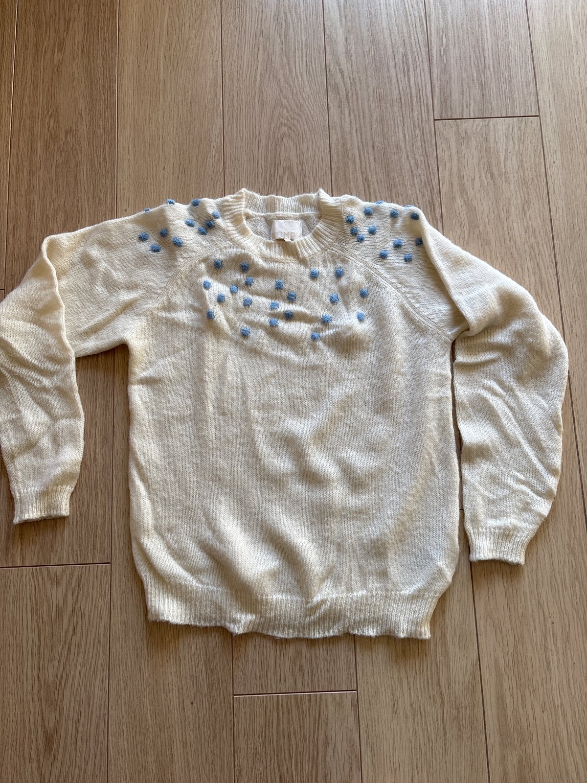 Nümph trui met blauwe stippen - Maat S, Ophalen of Verzenden, Zo goed als nieuw, Maat 36 (S), Beige