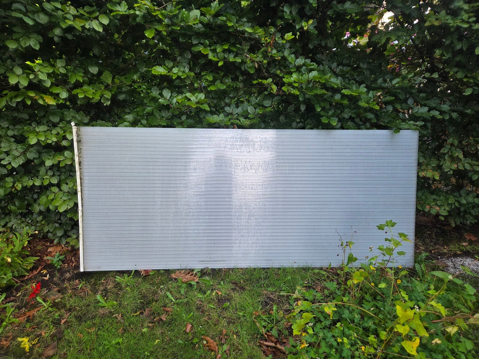 2x Gebruikte Kanaalplaten Polycarbonaat Opaal + Aluprofiel, Doe-het-zelf en Verbouw, Ophalen