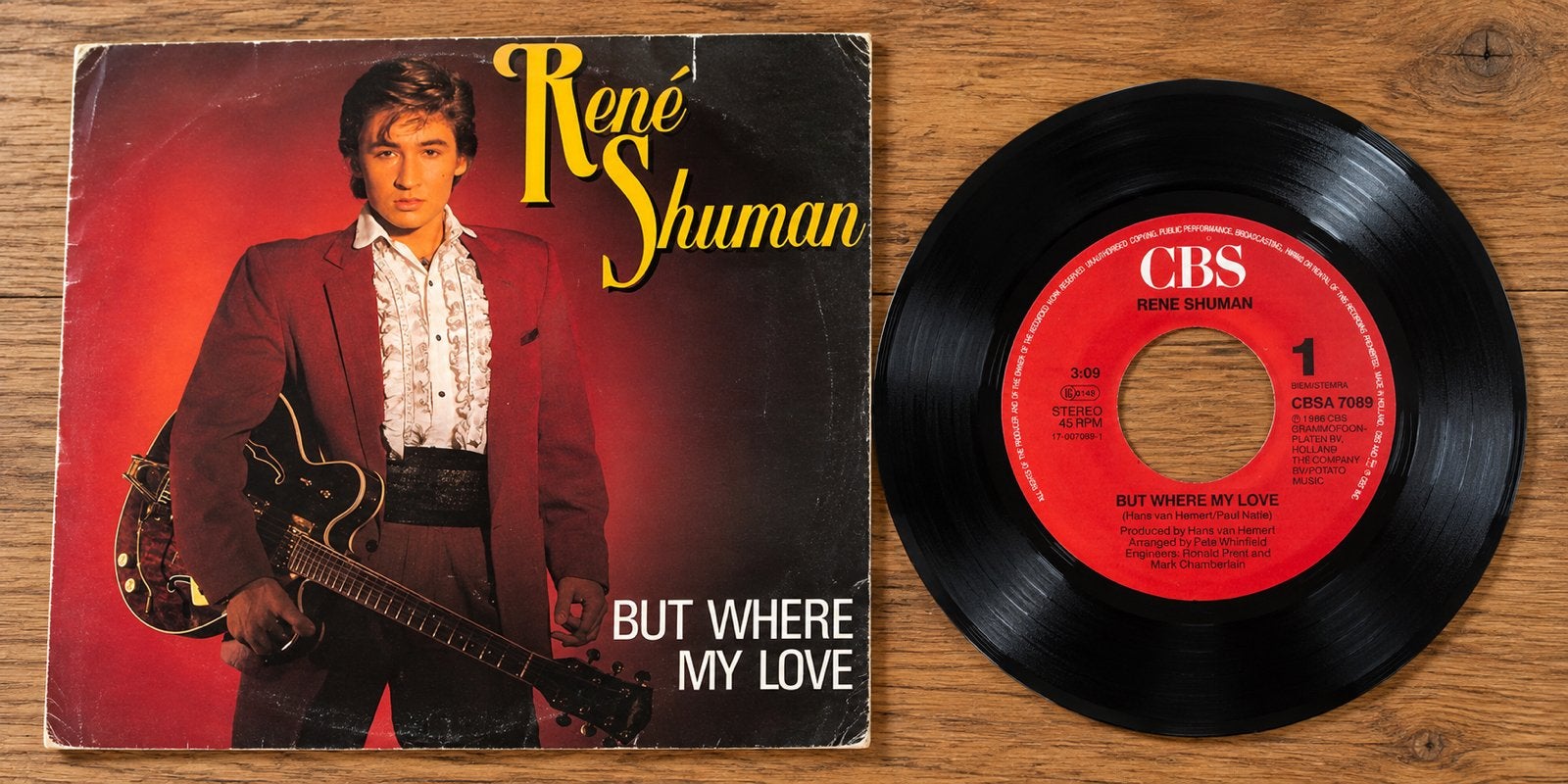 René Shuman – But Where My Love / Single 7 / VG+ / 14-10, Ophalen of Verzenden, Zo goed als nieuw, Pop