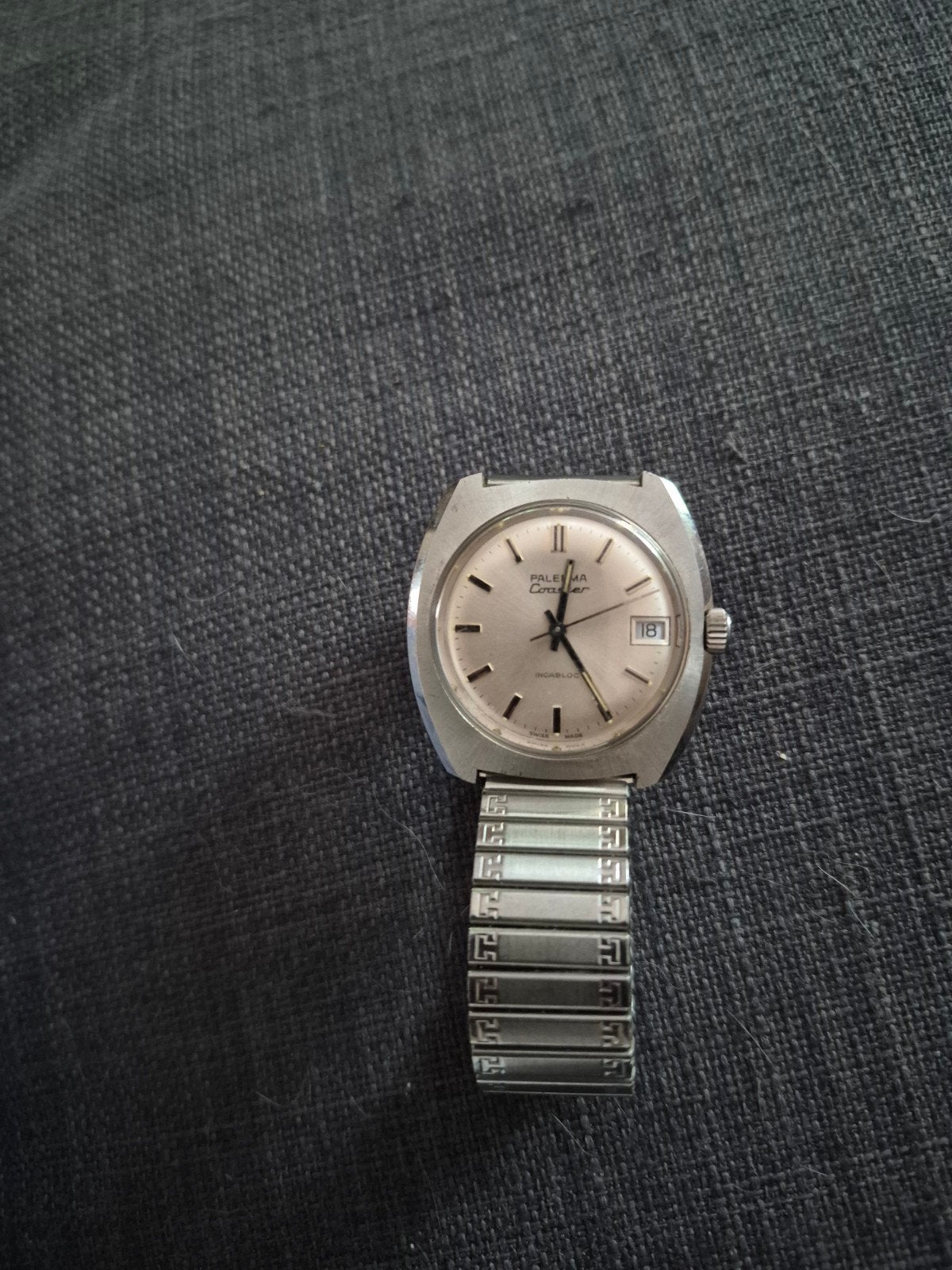 Vintage Palma Condor Polshorloge met Stalen Band, Sieraden, Tassen en Uiterlijk, Horloges | Heren, Ophalen of Verzenden