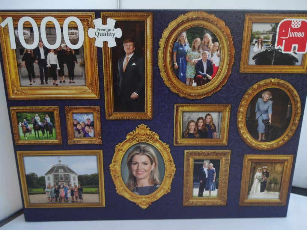 Koninklijk Huis puzzel van JUMBO 1000 st + fotokalender 2021, Verzamelen, Ophalen of Verzenden, Zo goed als nieuw, Nederland, Kaart, Foto of Prent