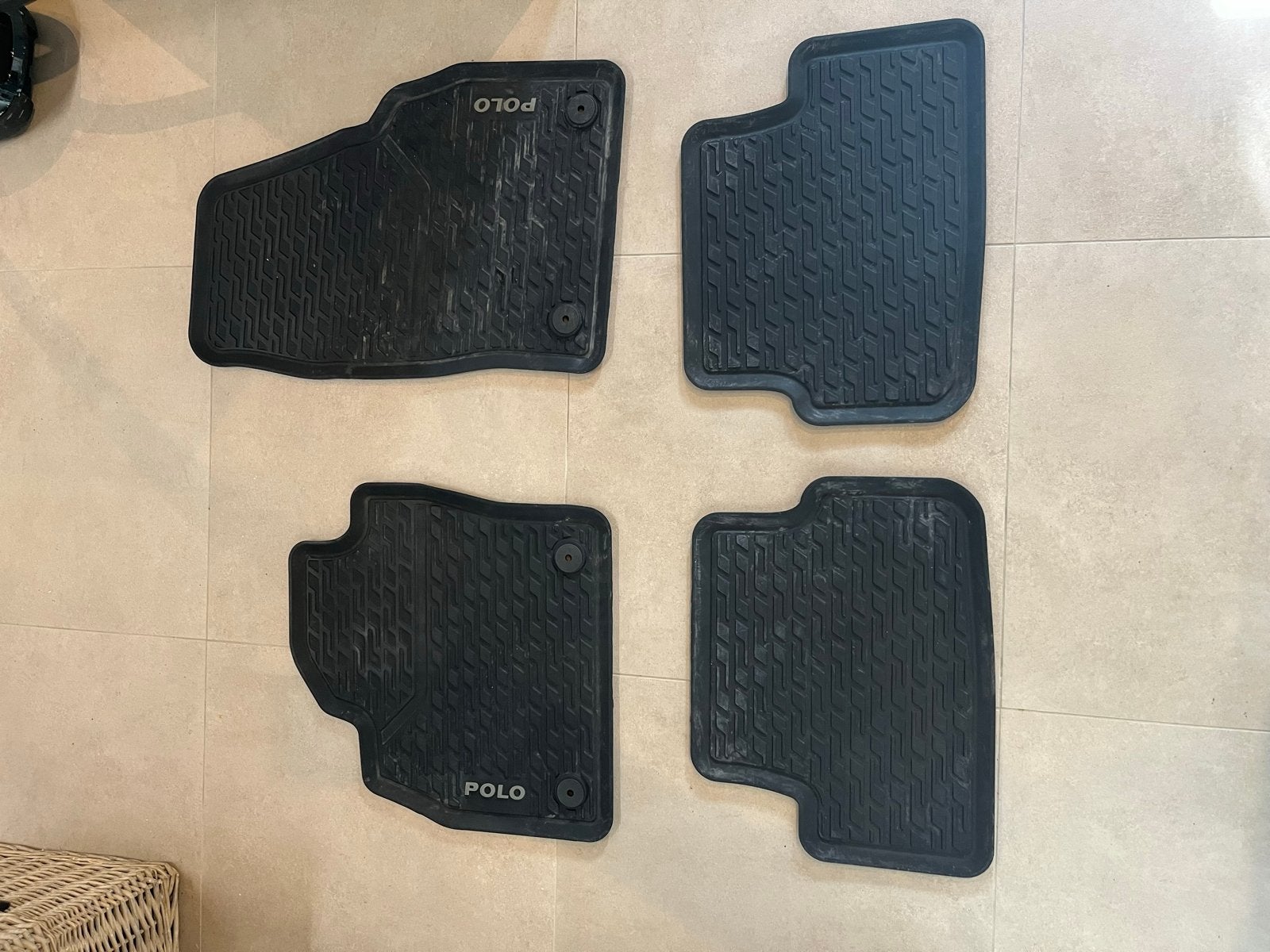 Rubberen automatten voor Volkswagen Polo (set van 4), Ophalen of Verzenden, Gebruikt