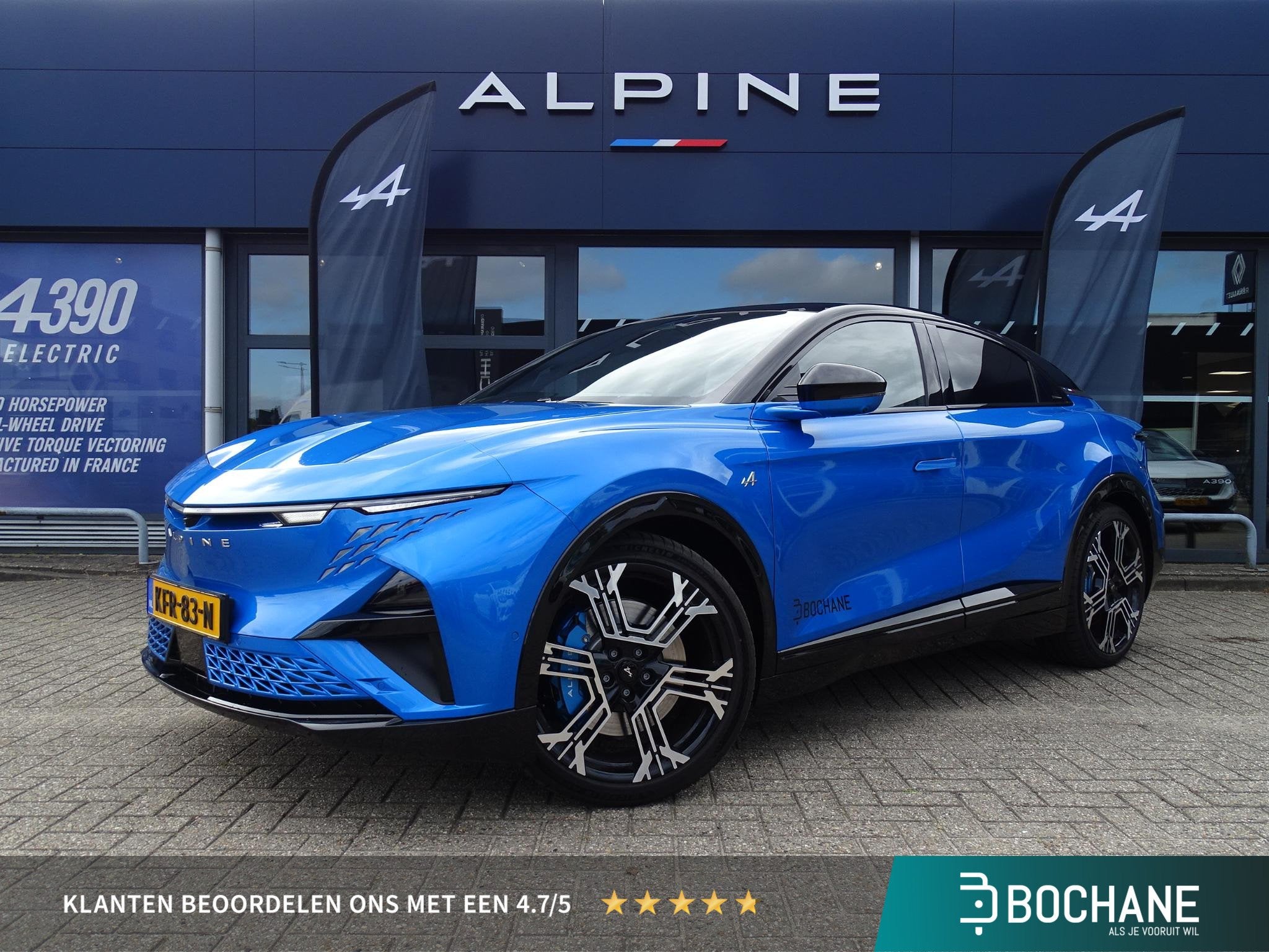 Alpine A390 GT 89kWh DEVIALET AUDIO / 22KW LADER / SABELT AL, Auto's, Alpine, Automaat, 1350 kg, Met garantie (alle), Blauw