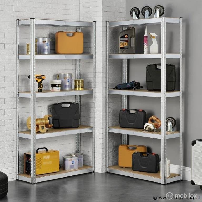 Online Veiling: 2 Magazijnstellingen 180 x 90 x 40 cm, Nieuw