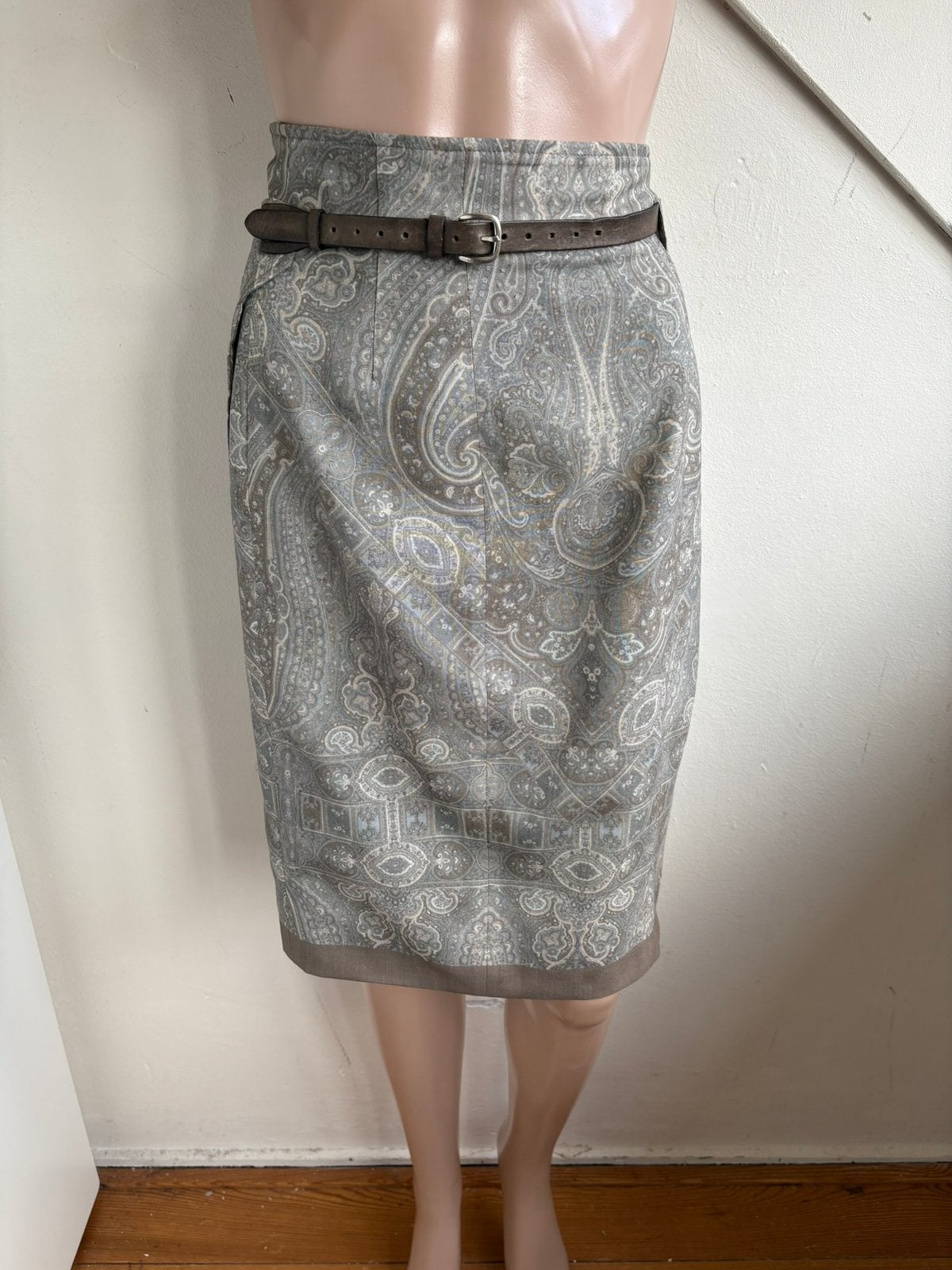 PAUW Amsterdam wikkelrok maat 3 = M groen grijs leren riem, Kleding | Dames, Maat 38/40 (M), Ophalen of Verzenden, Zo goed als nieuw