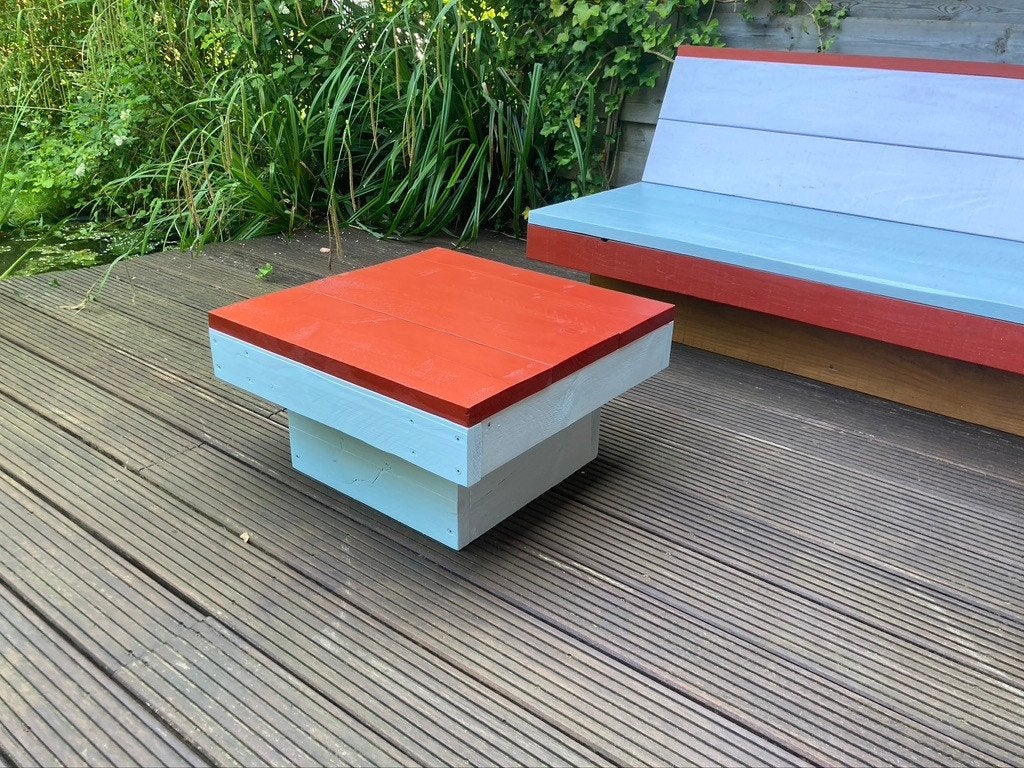 Houten hocker/poef/zitje/tafel/bankje/opstapje, Ophalen, Nieuw