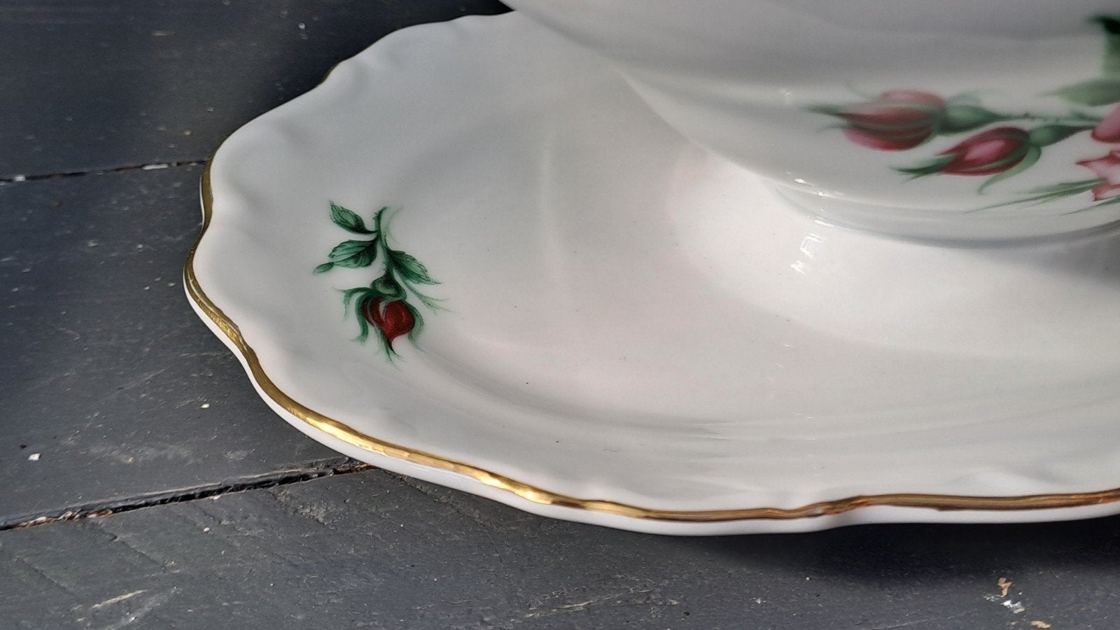 Vintage Schumann Arzberg Bavaria Sauskom met Rozen, Ophalen of Verzenden