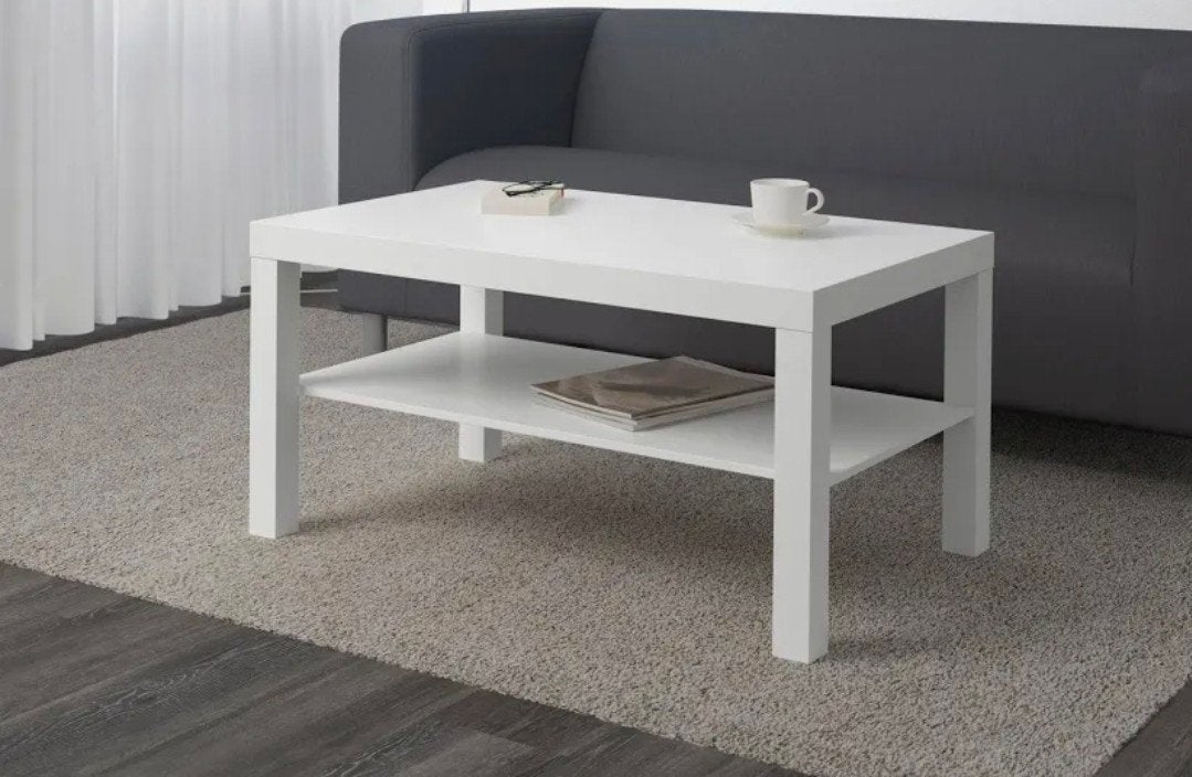 IKEA LACK Salontafel - Wit, met opbergplank, Ophalen, Overige materialen, Gebruikt, 50 tot 100 cm