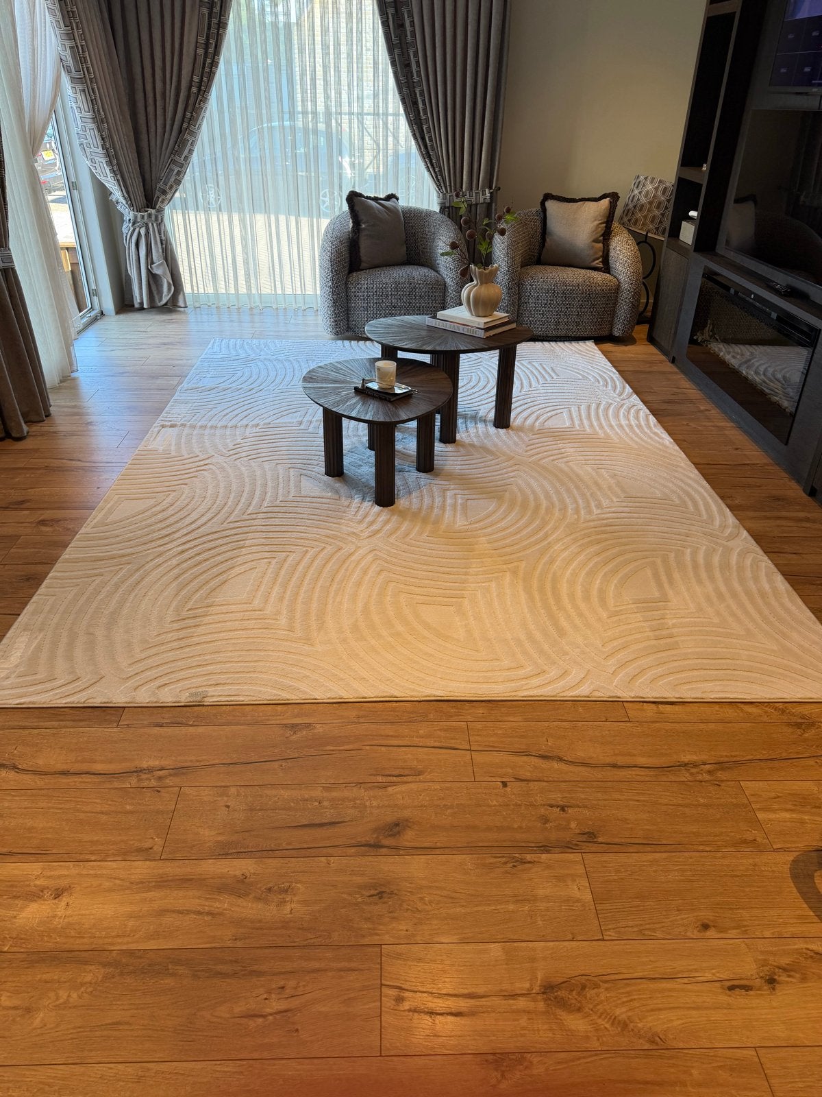 Luxe crème Japandi kleed 300x400 - Zo goed als nieuw, Ophalen, Zo goed als nieuw, 200 cm of meer, Crème