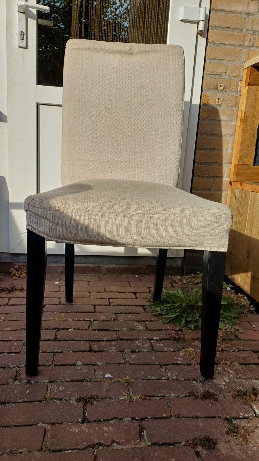 6 stuks eetkamerstoelen IKEA, Ophalen, Gebruikt, Wit, Vijf, Zes of meer stoelen