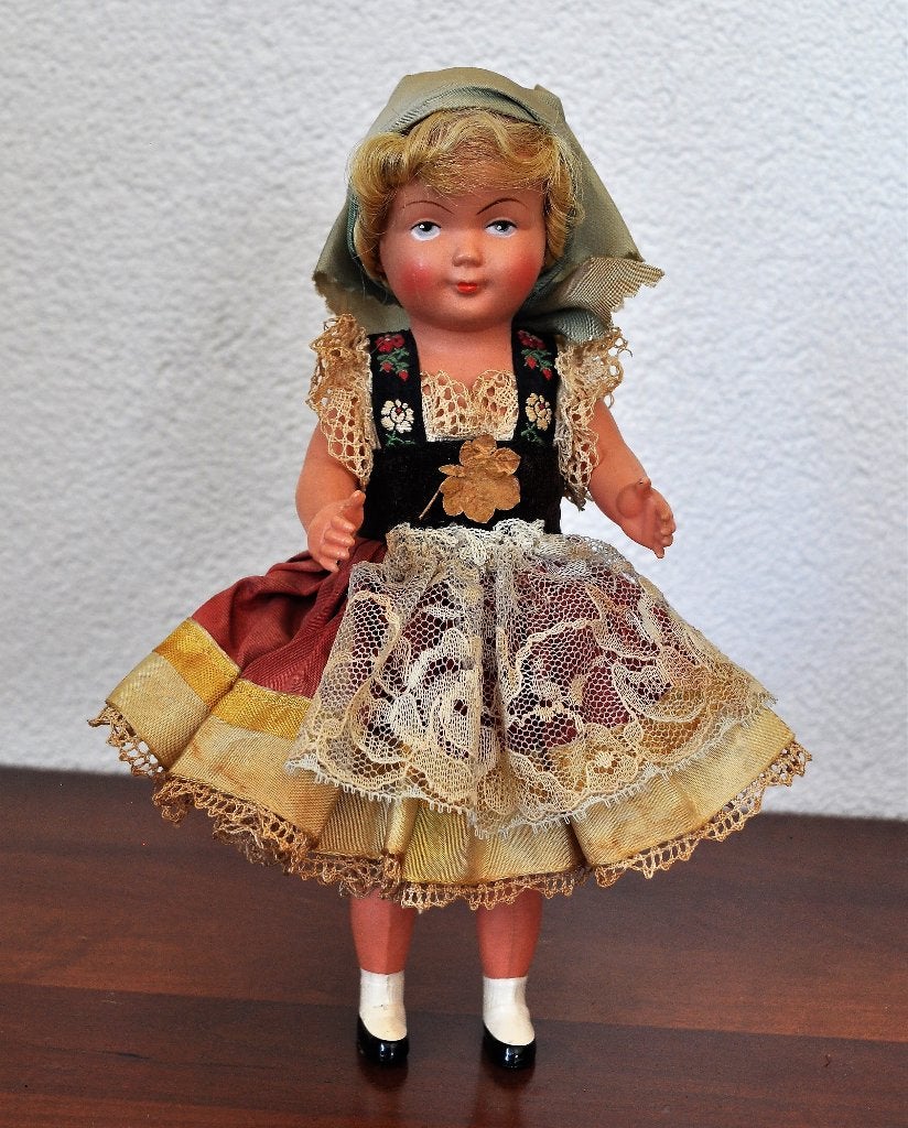 Vintage Celluloid Pop Cellba Schoberl & Becker 1941 22 cm, Ophalen of Verzenden, Gebruikt, Pop