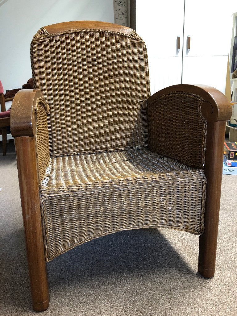 Rotan stoel 2 stuks, Ophalen, Gebruikt, Twee, Bruin