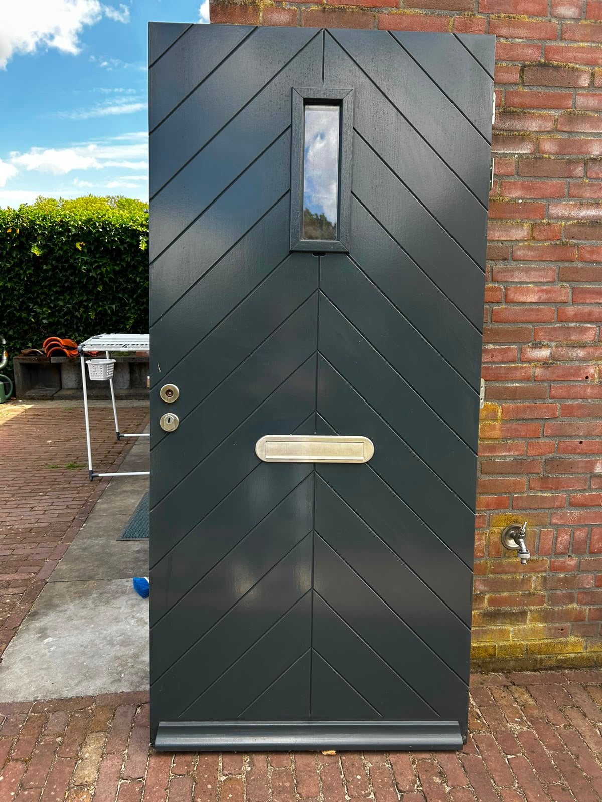Handgemaakte VOORDEUR, Doe-het-zelf en Verbouw, Ophalen, 200 tot 215 cm, Hout, Buitendeur