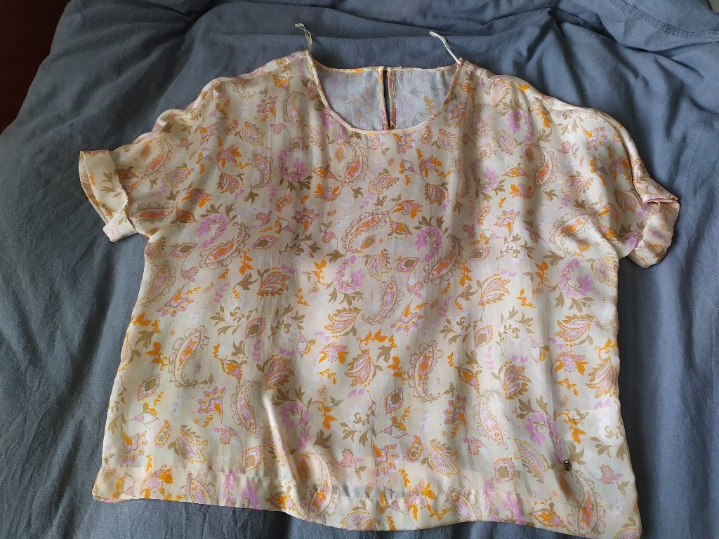 Top, blouse, Mos Mosh XL, zgan, cupro, Blauw, Maat 46/48 (XL) of groter, Ophalen of Verzenden, Zo goed als nieuw