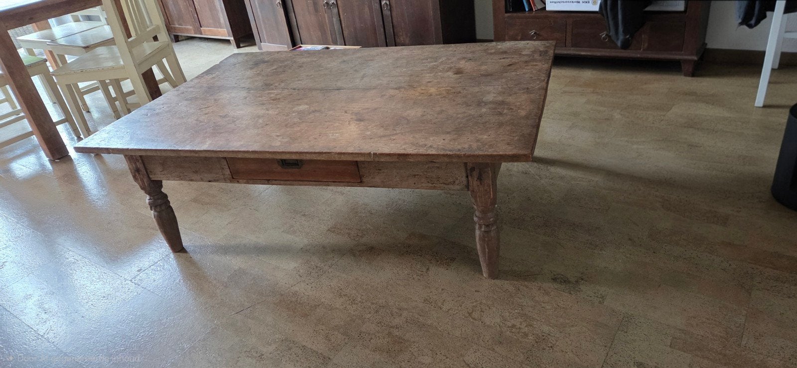 Houten tafel met lade, Antiek en Kunst, Antiek | Meubels | Tafels, Ophalen