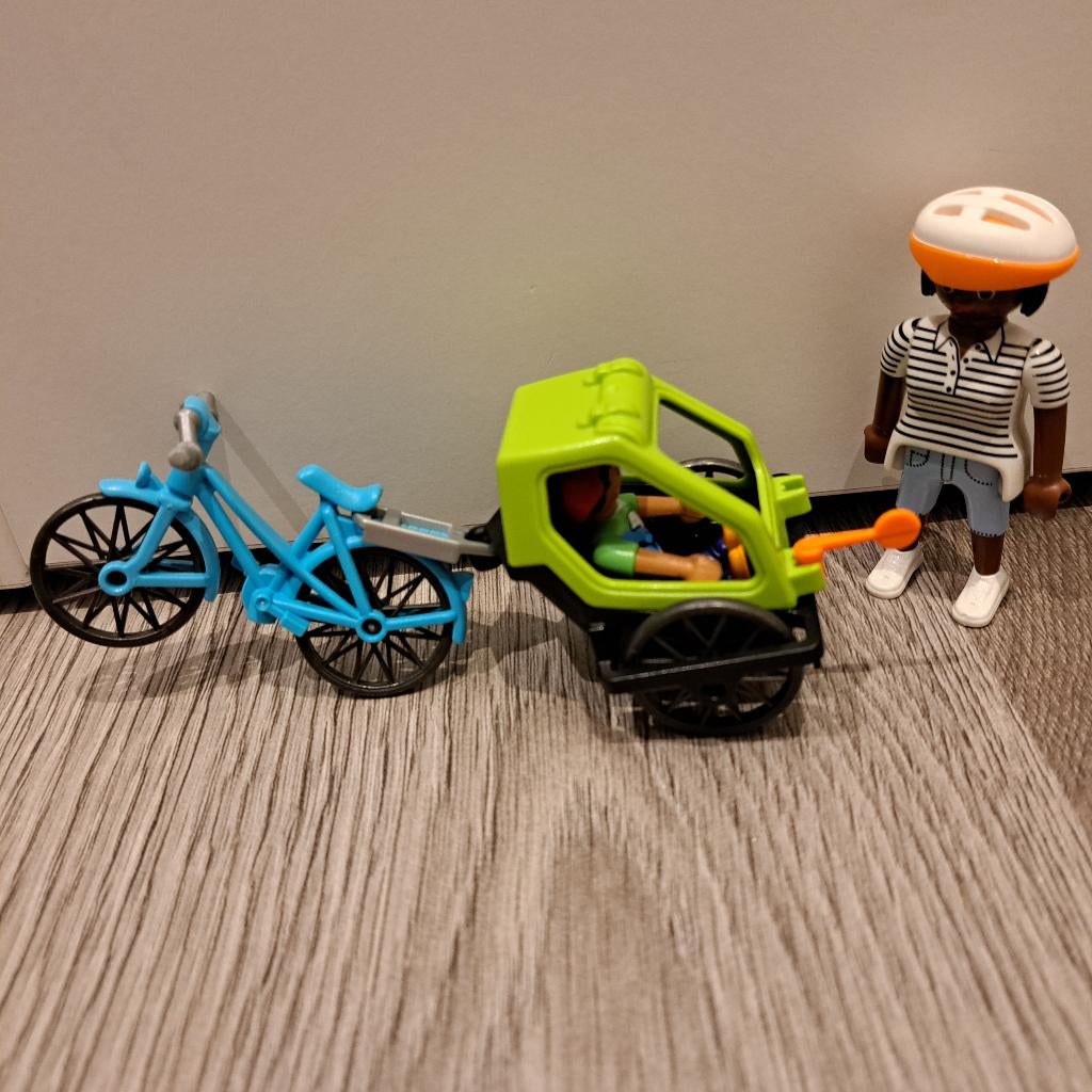 Playmobil fiets plus fietskar, Ophalen, Gebruikt, Los playmobil