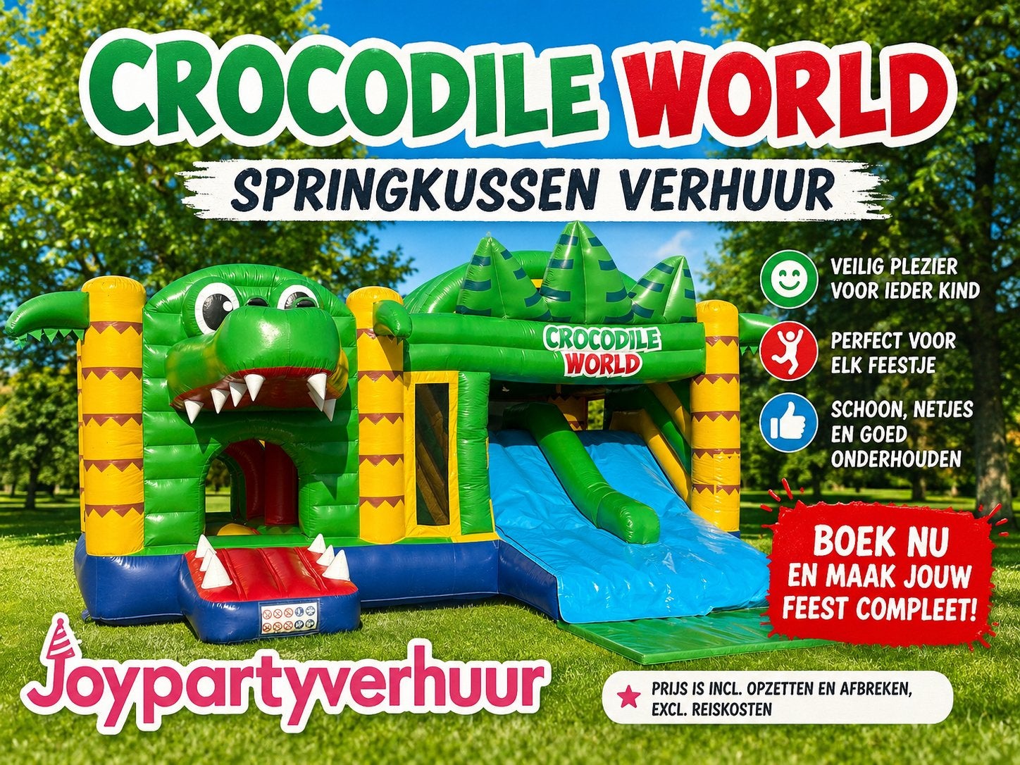 Krokodil Springkussen te huur, Ophalen, Zo goed als nieuw, Overige