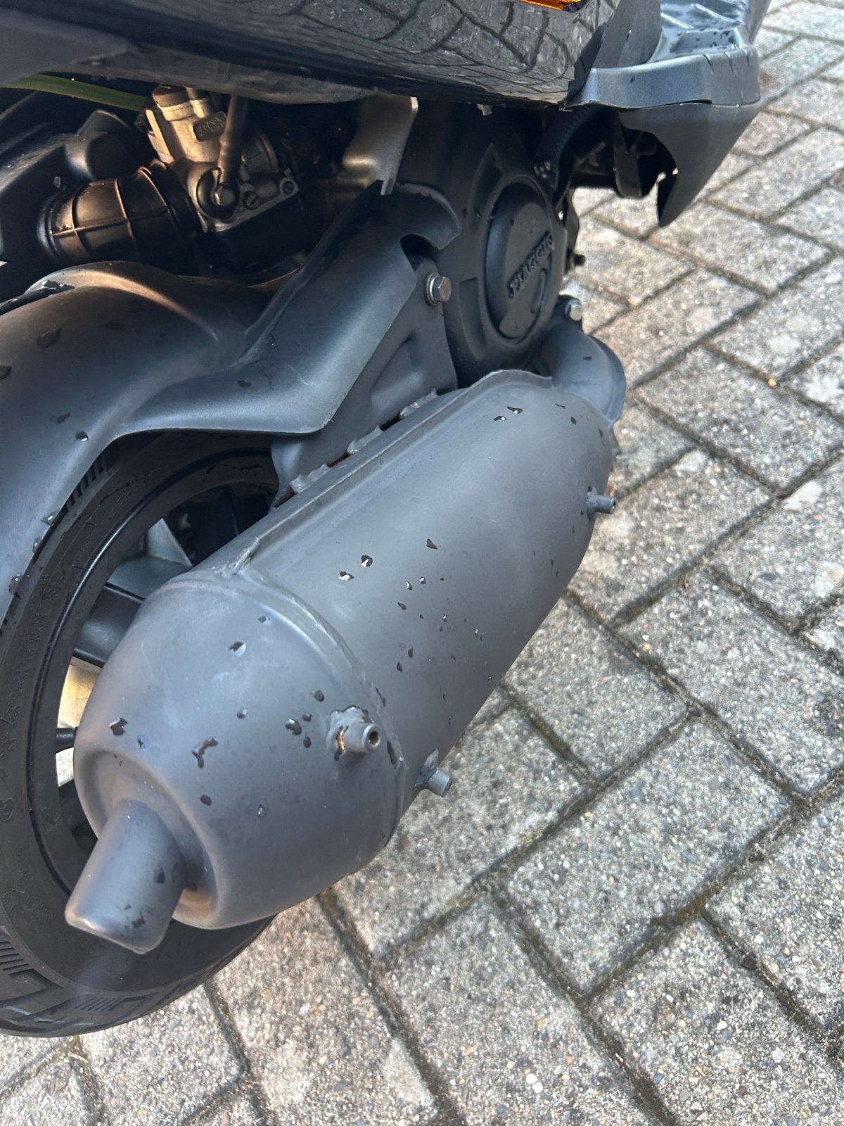 Piaggio Sito Plus Gilera Uitlaat 125 - 180cc 2 Takt, Fietsen en Brommers, Brommeronderdelen | Scooters, Ophalen of Verzenden, Gebruikt