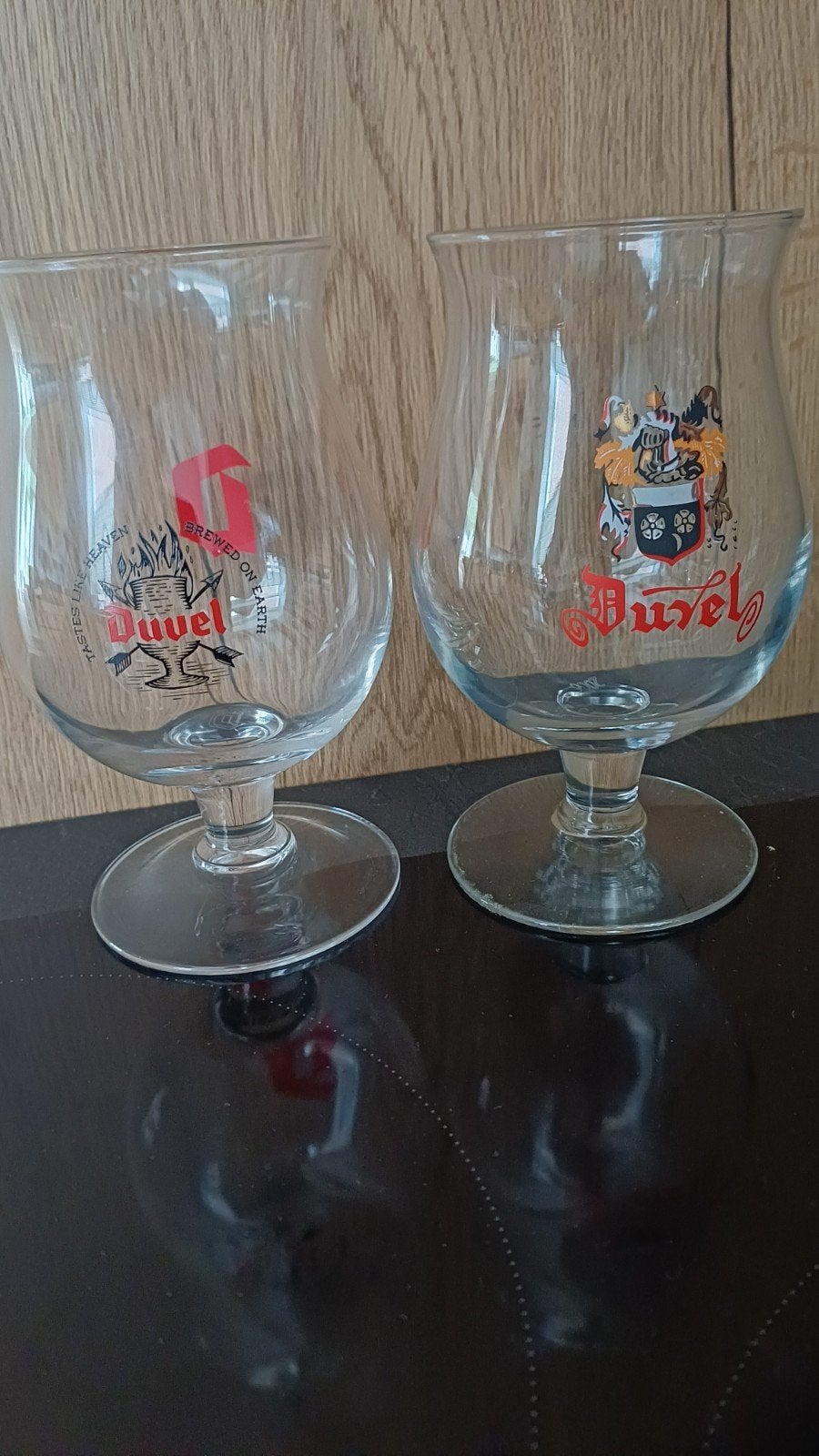 Set van 2 Duvel bierglazen, Ophalen of Verzenden, Zo goed als nieuw, Glas of Glazen, Duvel